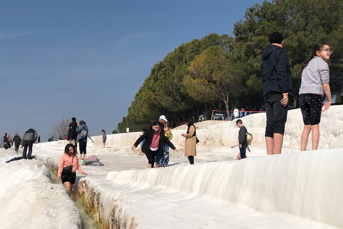Private Pamukkale - Hierapolis Day Tour from Izmir Port / Hotels - Walking across Pamukkale’s white terraces