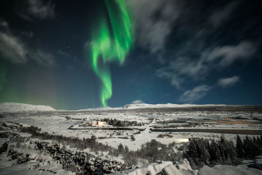 Reykjavík: Golden Circle, Blue Lagoon & Northern Lights Tour - One long Iceland day, from geysers to green skies
