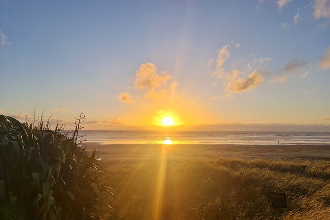 Romantic Auckland Sunset tour with Winery & Thermal pool - Muriwai Beach brings the dramatic finish