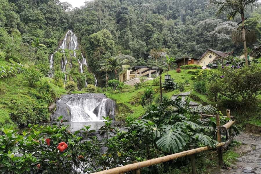 Santa Rosa de Cabal Thermal Hot Springs - Walking Toward the First Waterfall