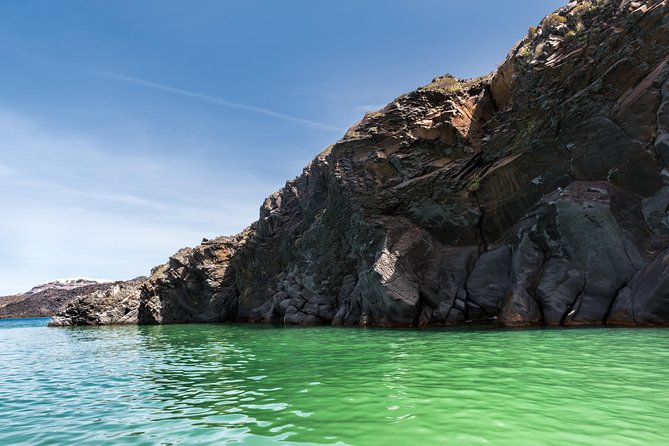 Santorini Caldera Cruise Tour (Volcano, Hot Springs, Thirassia) - Palea Kameni: warm sulfur water, short swimming time