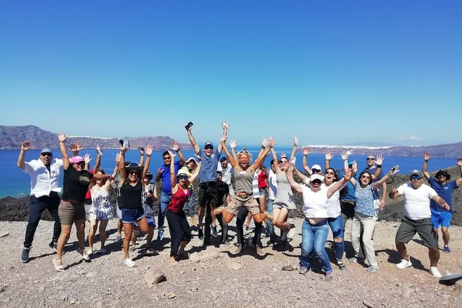 Santorini Volcanic Islands Cruise: Volcano, Hot Springs and Thirassia - Walking over Nea Kameni’s active volcanic ground