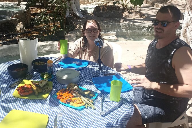 Shaded Hot Spring, Massage and Mex Grill in Puerto Vallarta - Fruit, guacamole, and a fire-grilled lunch
