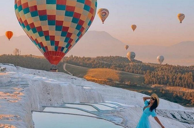 Side: Pamukkale Tour w/Breakfast, Lunch, Dinner - Walking the white thermal terraces