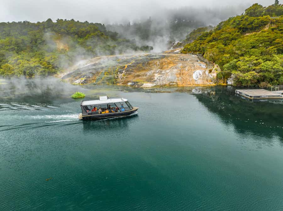 Taupo: Orakei Korako Geothermal Park and Cave Entry Ticket - The ferry crossing adds a useful sense of occasion