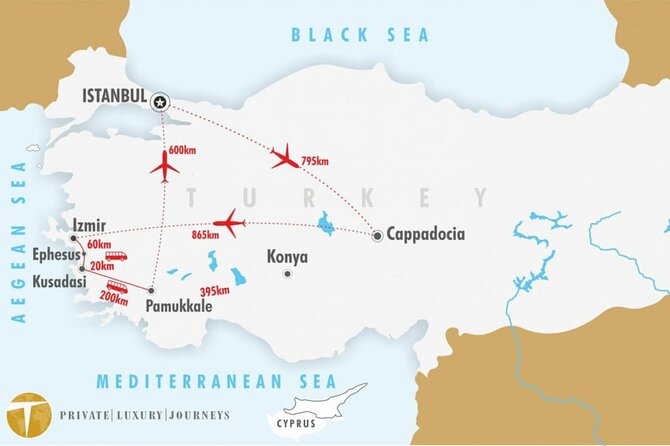 Turkey 8 Day Package - Istanbul, Cappadocia, Ephesus, Pamukkale - How the eight-day Turkey route works