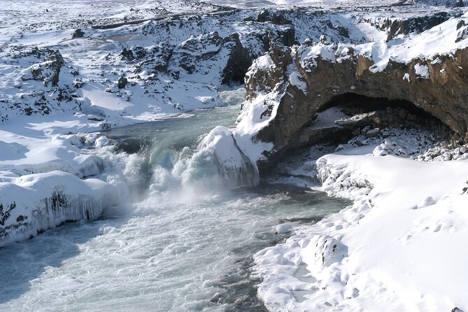 Winter Combo Godafoss Christmas House and The Forest Lagoon - Pickup, timing, and group size